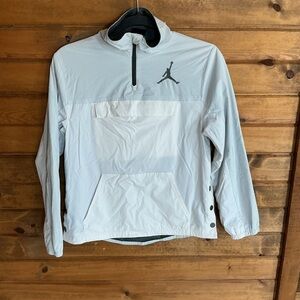 Jordan Kids Light Gray Quarter-Zip Pullover Jacket Size Medium 10/12